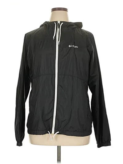 Pre-owned Columbia Windbreaker Jacket In Black