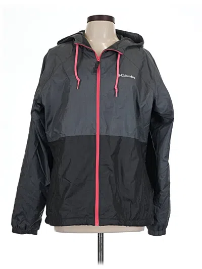Pre-owned Columbia Windbreaker Jacket In Black