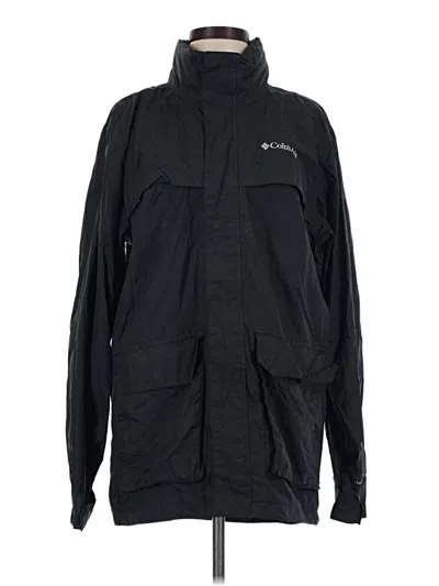 Pre-owned Columbia Windbreaker Jacket In Black