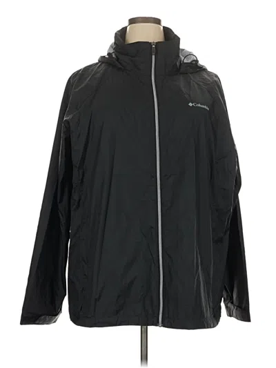 Pre-owned Columbia Windbreaker Jacket In Black