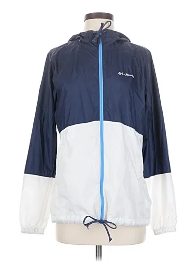 Pre-owned Columbia Windbreaker Jacket In Blue