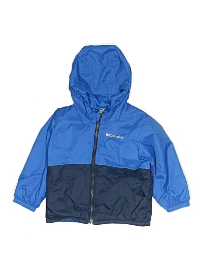 Pre-owned Columbia Kids' Windbreaker Jacket In Blue