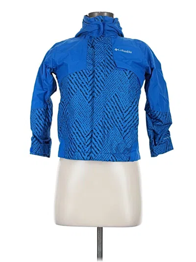 Pre-owned Columbia Windbreaker Jacket In Blue