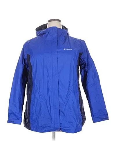 Pre-owned Columbia Windbreaker Jacket In Blue