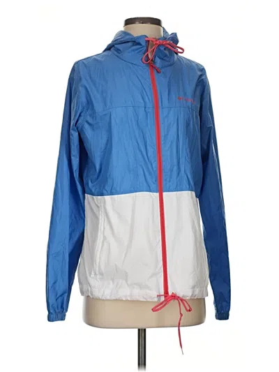 Pre-owned Columbia Windbreaker Jacket In Blue