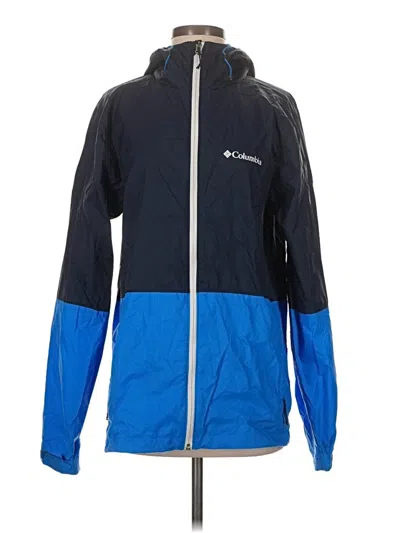 Pre-owned Columbia Windbreaker Jacket In Blue
