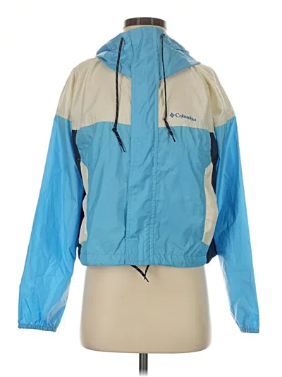 Pre-owned Columbia Windbreaker Jacket In Blue