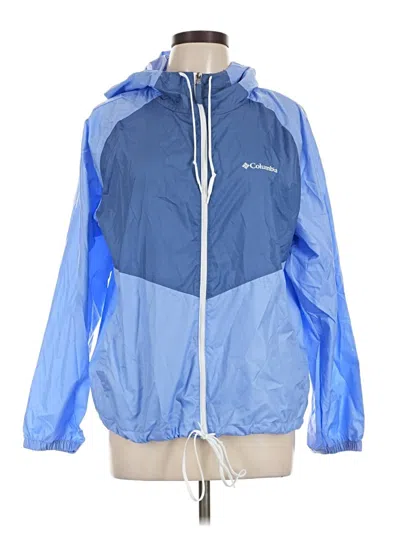 Pre-owned Columbia Windbreaker Jacket In Blue