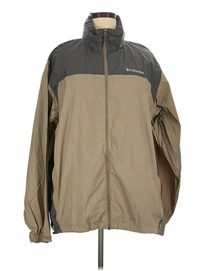 Pre-owned Columbia Windbreaker Jacket In Brown