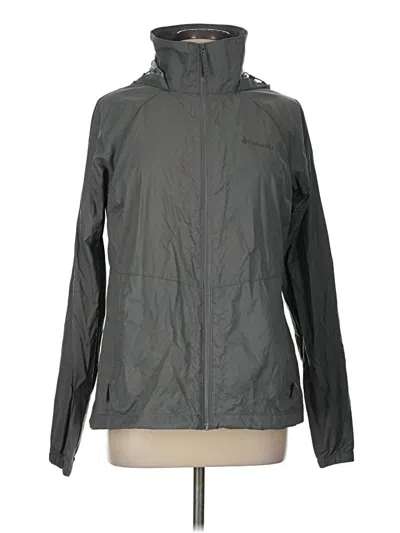 Pre-owned Columbia Windbreaker Jacket In Gray