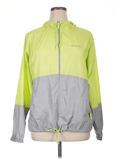 Pre-owned Columbia Windbreaker Jacket In Green