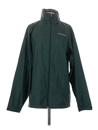 Pre-owned Columbia Windbreaker Jacket In Green