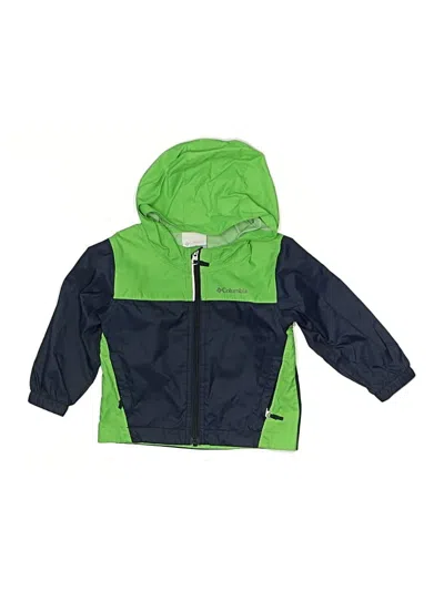 Pre-owned Columbia Kids' Windbreaker Jacket In Green