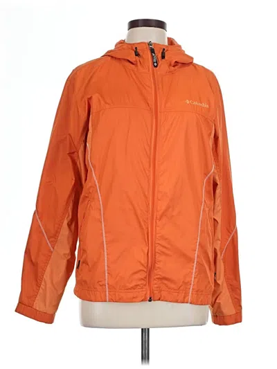 Pre-owned Columbia Windbreaker Jacket In Orange