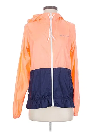 Pre-owned Columbia Windbreaker Jacket In Orange