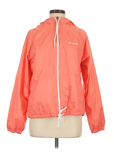 Pre-owned Columbia Windbreaker Jacket In Orange