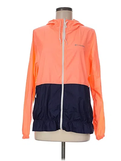 Pre-owned Columbia Windbreaker Jacket In Orange