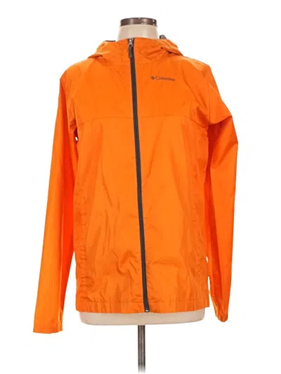 Pre-owned Columbia Kids' Windbreaker Jacket In Orange
