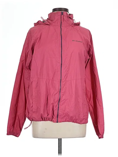Pre-owned Columbia Windbreaker Jacket In Pink