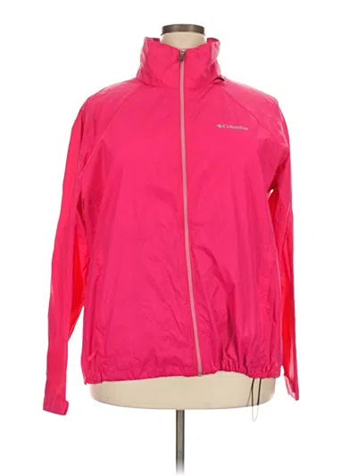 Pre-owned Columbia Windbreaker Jacket In Pink