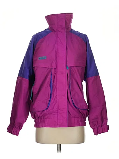 Pre-owned Columbia Windbreaker Jacket In Purple