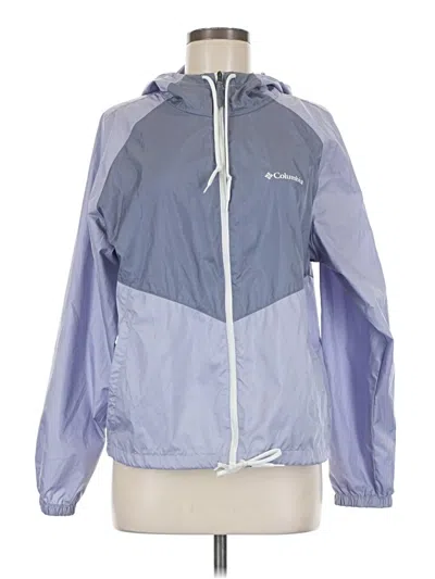 Pre-owned Columbia Windbreaker Jacket In Purple