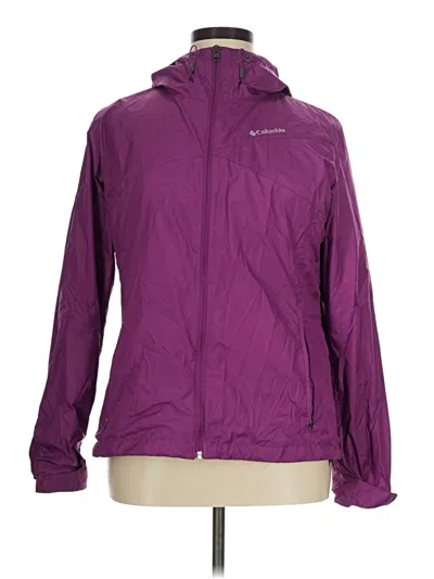 Pre-owned Columbia Windbreaker Jacket In Purple