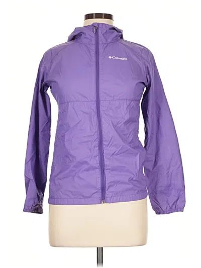 Pre-owned Columbia Windbreaker Jacket In Purple