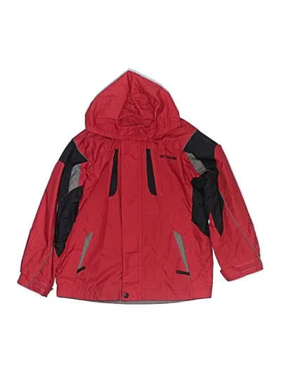 Pre-owned Columbia Kids' Windbreaker Jacket In Red