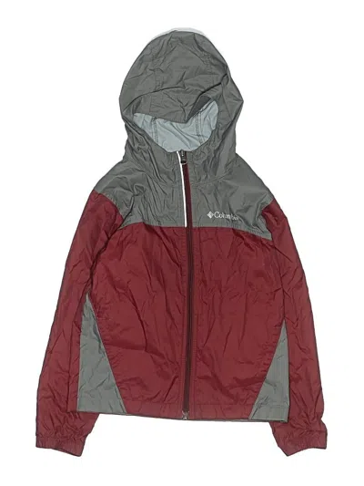 Pre-owned Columbia Kids' Windbreaker Jacket In Red