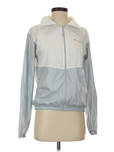 Pre-owned Columbia Windbreaker Jacket In Silver