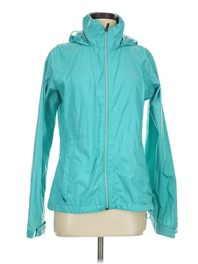 Pre-owned Columbia Windbreaker Jacket In Teal
