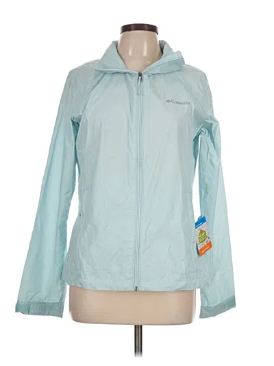 Pre-owned Columbia Windbreaker Jacket In Teal