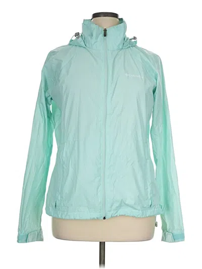 Pre-owned Columbia Windbreaker Jacket In Teal