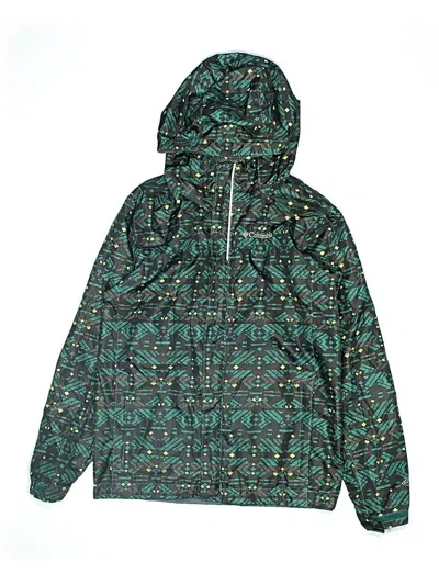 Pre-owned Columbia Kids' Windbreaker Jacket In Teal