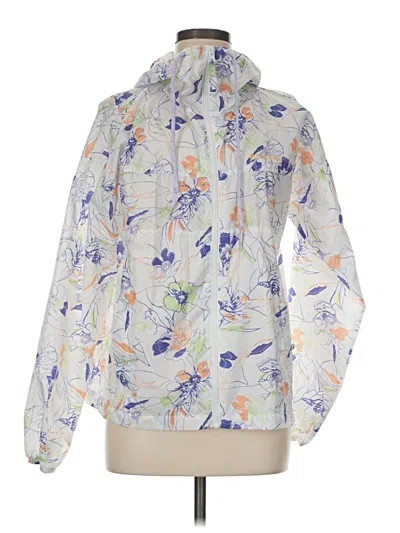 Pre-owned Columbia Windbreaker Jacket In White
