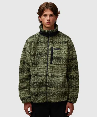 Columbia Winter Pass Printed Fleece Ii Jacket In Greenscape Stip