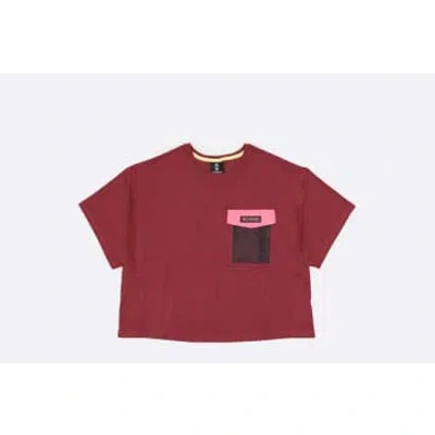 Columbia Wmns Painted Peak Knit Cropped Top Spice In Burgundy