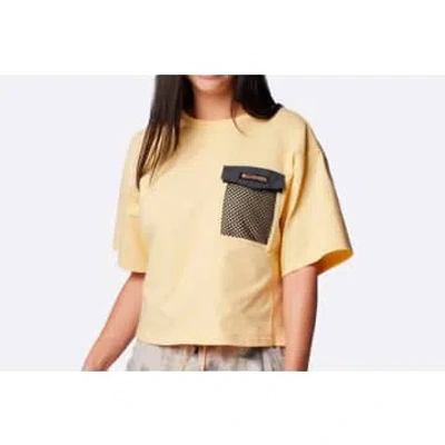 Columbia Wmns Painted Peak Knit Cropped Top Sunkissed In Neutral