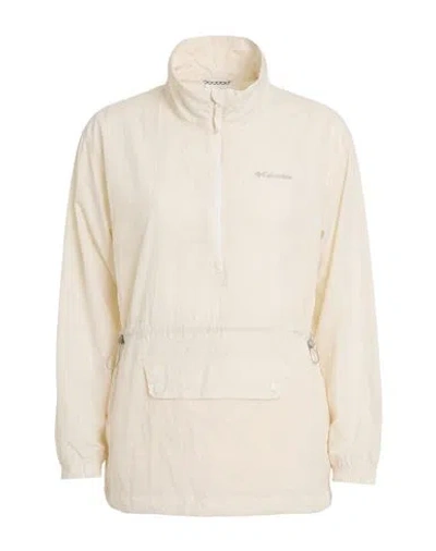 Columbia Woman Jacket Ivory Size S Nylon In Brown