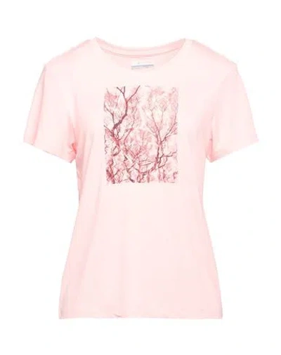 Columbia Woman T-shirt Pink Size M Recycled Polyester, Polyester, Elastane