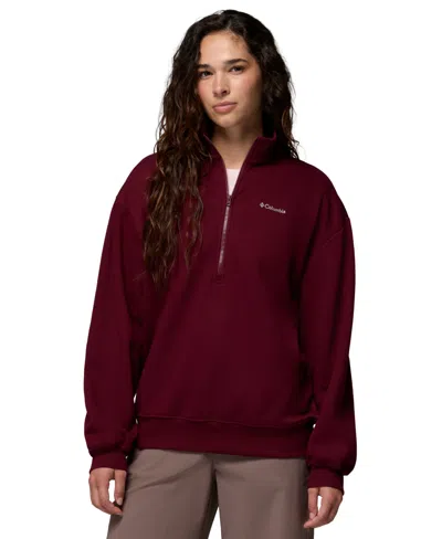 Columbia Women's Aldermore Half Zip Top In Burgundy