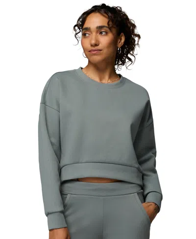Columbia Women's Amaze Heavyweight Relaxed-fit Cropped Sweatshirt In Gray