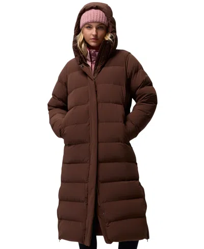 Columbia Women's Amaze Long Hooded Puffer Jacket In Black