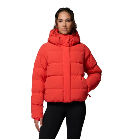 Columbia Women's Amaze Puffer Hooded Jacket In Red