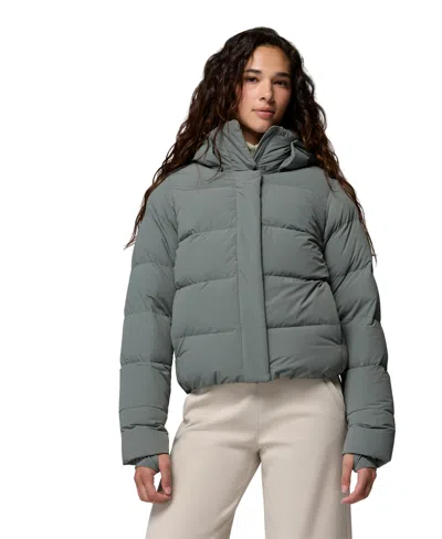 Columbia Women's Amaze Puffer Hooded Jacket In Green