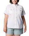 Columbia Women's Bahama Ii Button-down Short-sleeve Top In White