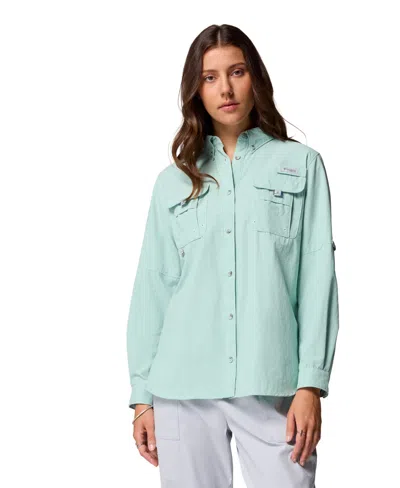 Columbia Women's Bahama Ii Roll-up Long-sleeve Top In Green