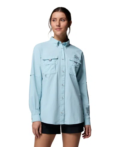 Columbia Women's Bahama Ii Roll-up Long-sleeve Top In Blue