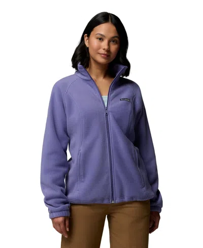 Columbia Plus Size Benton Springs Fleece Long Sleeve Jacket In Purple